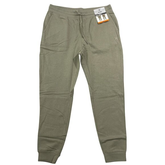 NEW Hurley Mens XXL Regular Fit Fleece Jogger Pants Olive Green - Picture 2 of 8